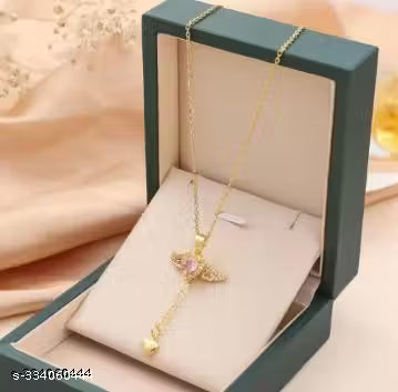 Simple Y2K Pink White Zircon Love Elegant Necklace Women