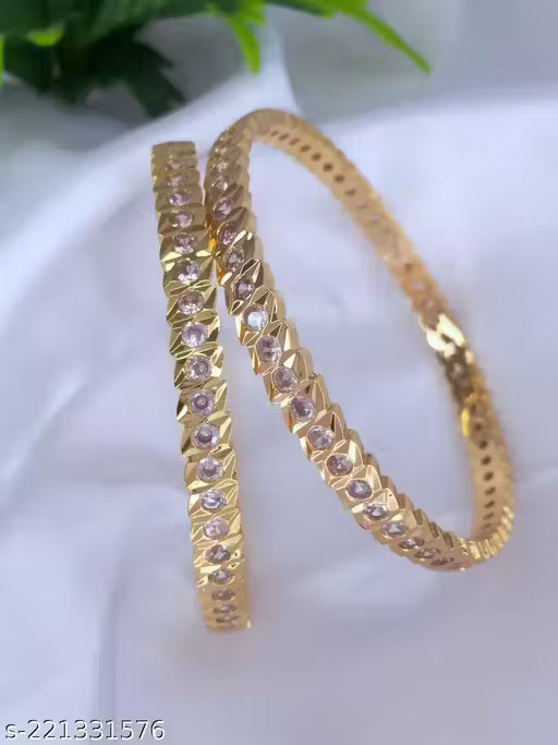 PREMIUM QUALITY MICROPLATED IMPON PANCHALOHA STONE BANGLES